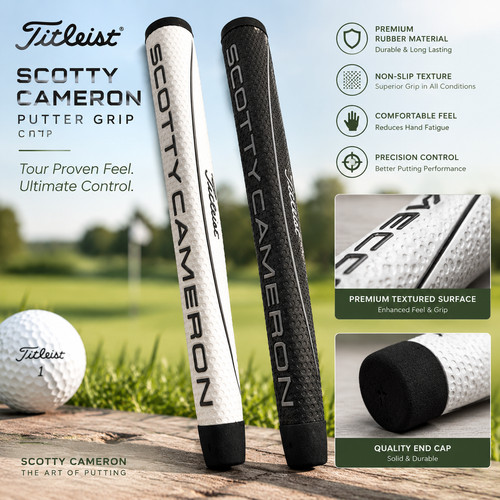 Golf putter grip - pu, leather